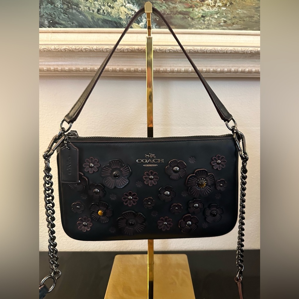 Coach Nolita Tea Rose Two Way Crossbody 24 In Willow Floral - Picture 2 of 9